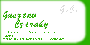 gusztav cziraky business card