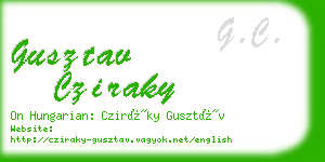 gusztav cziraky business card